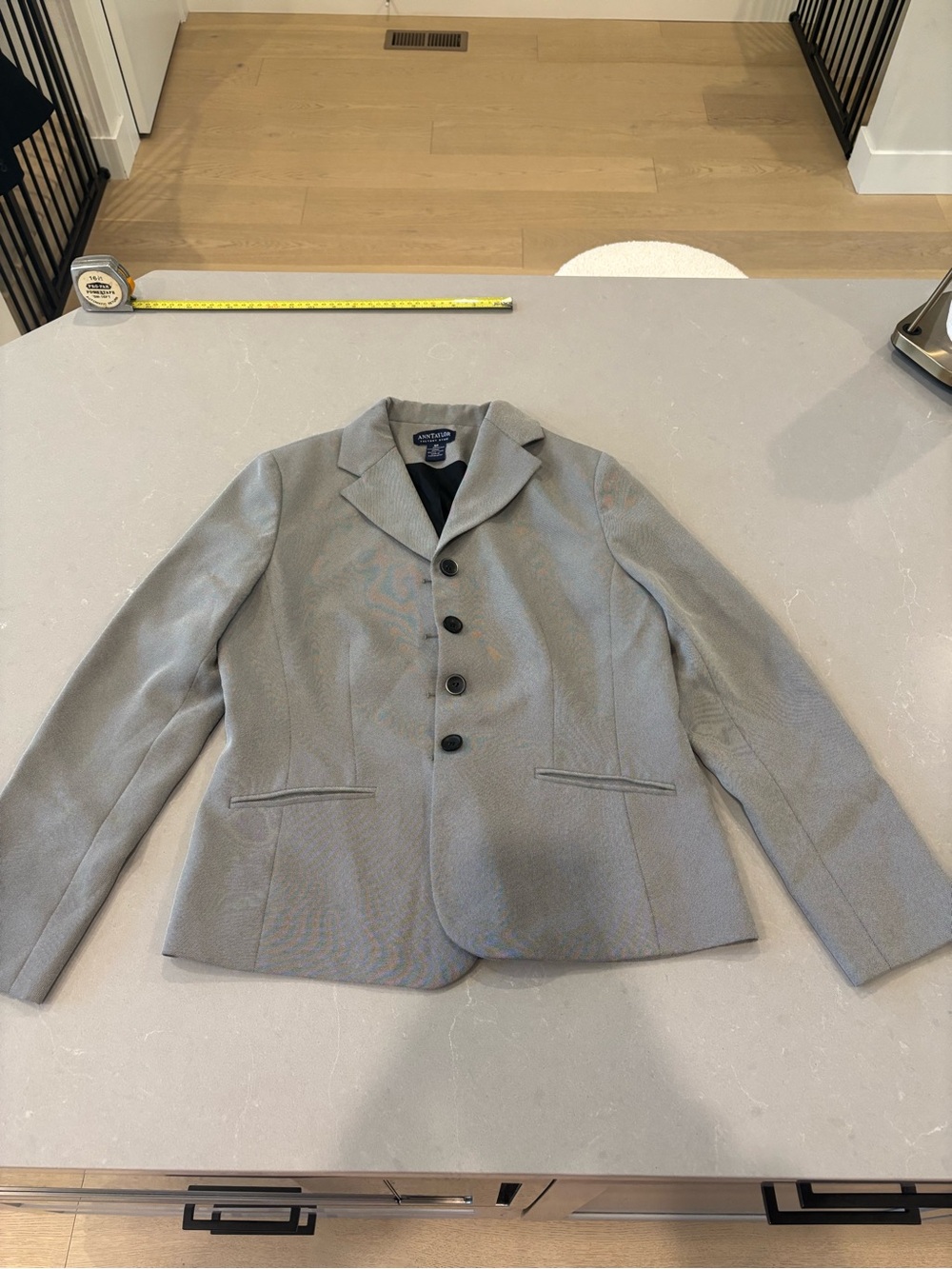 Ann Taylor Gray Classic Single-Breasted Blazer